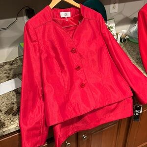 Classic RED LeSuit SKIRT SUIT!